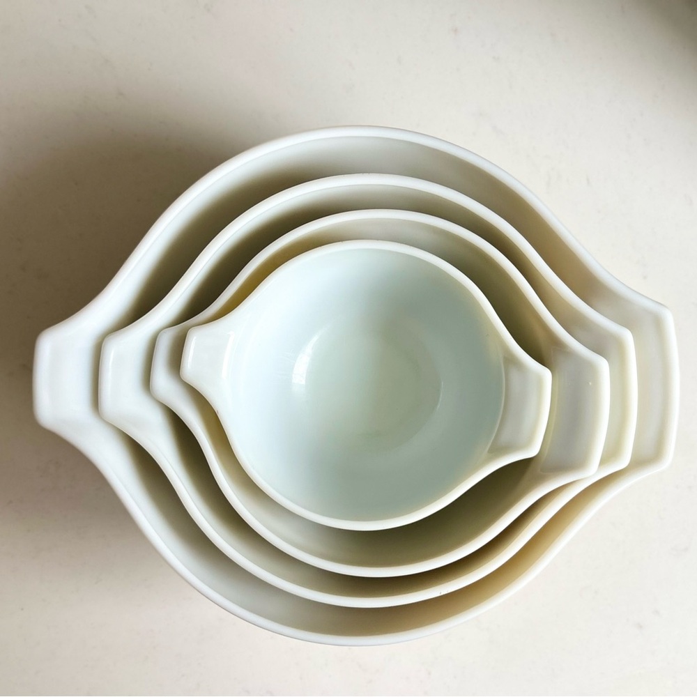 Vintage Pyrex Nesting Bowls Forest Fancies Mushroom Complete set of 4 - Picture 8 of 8